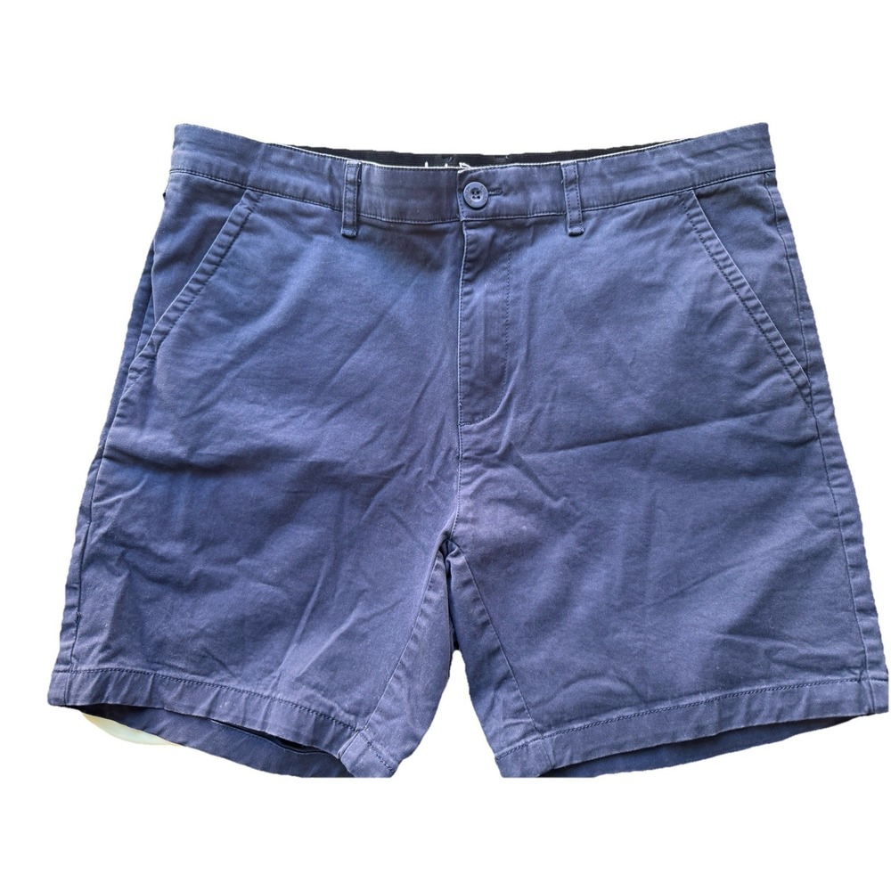 Eubi Shorts Womens Large Navy Blue Stretch Cotton Elastic Waist Casual
